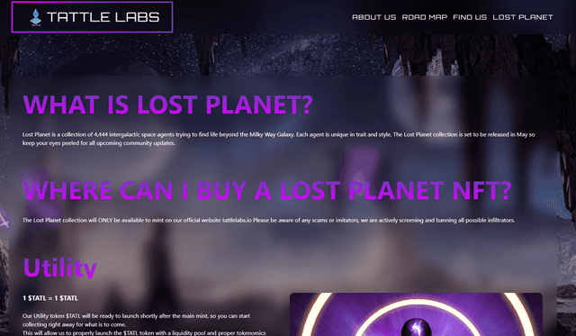 Tattle labs website screenshot